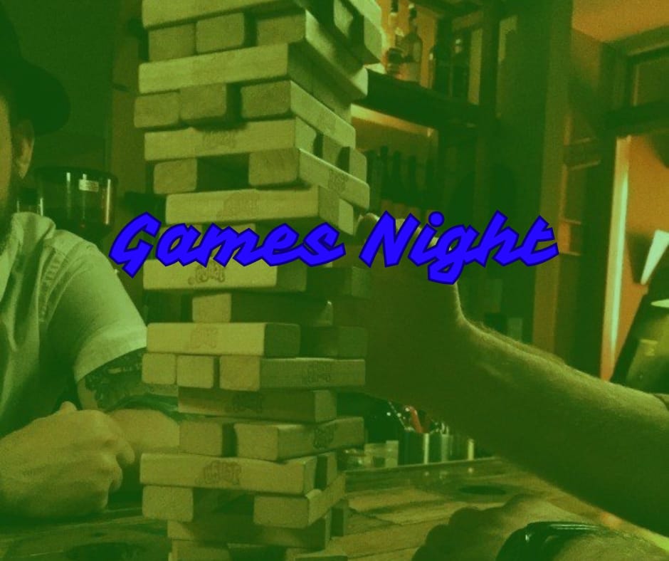 Saturday Nights Board Gaming at The Hatter featuring Jenga, Uno, Chess, and Beer Pong